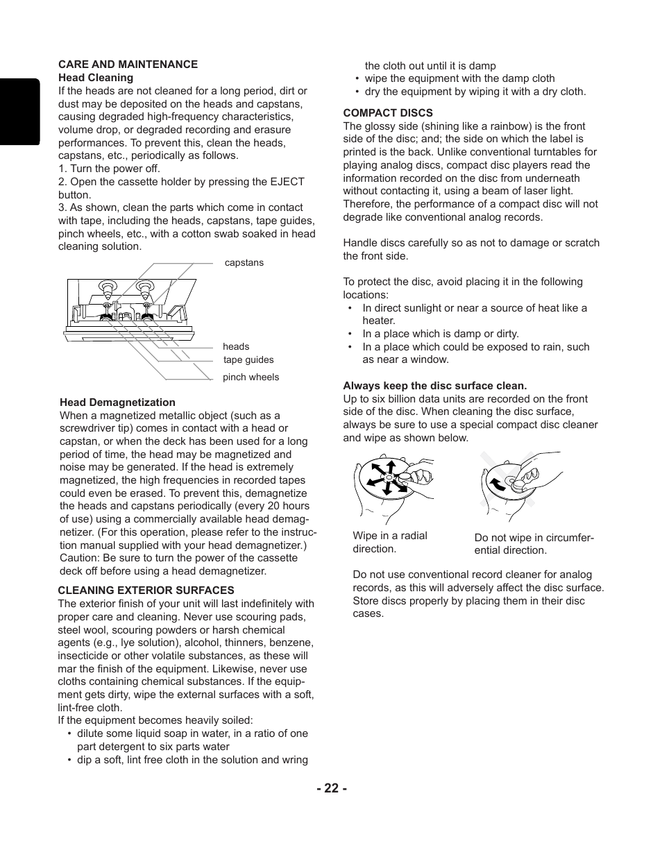 Marantz PMD351 User Manual | Page 22 / 27