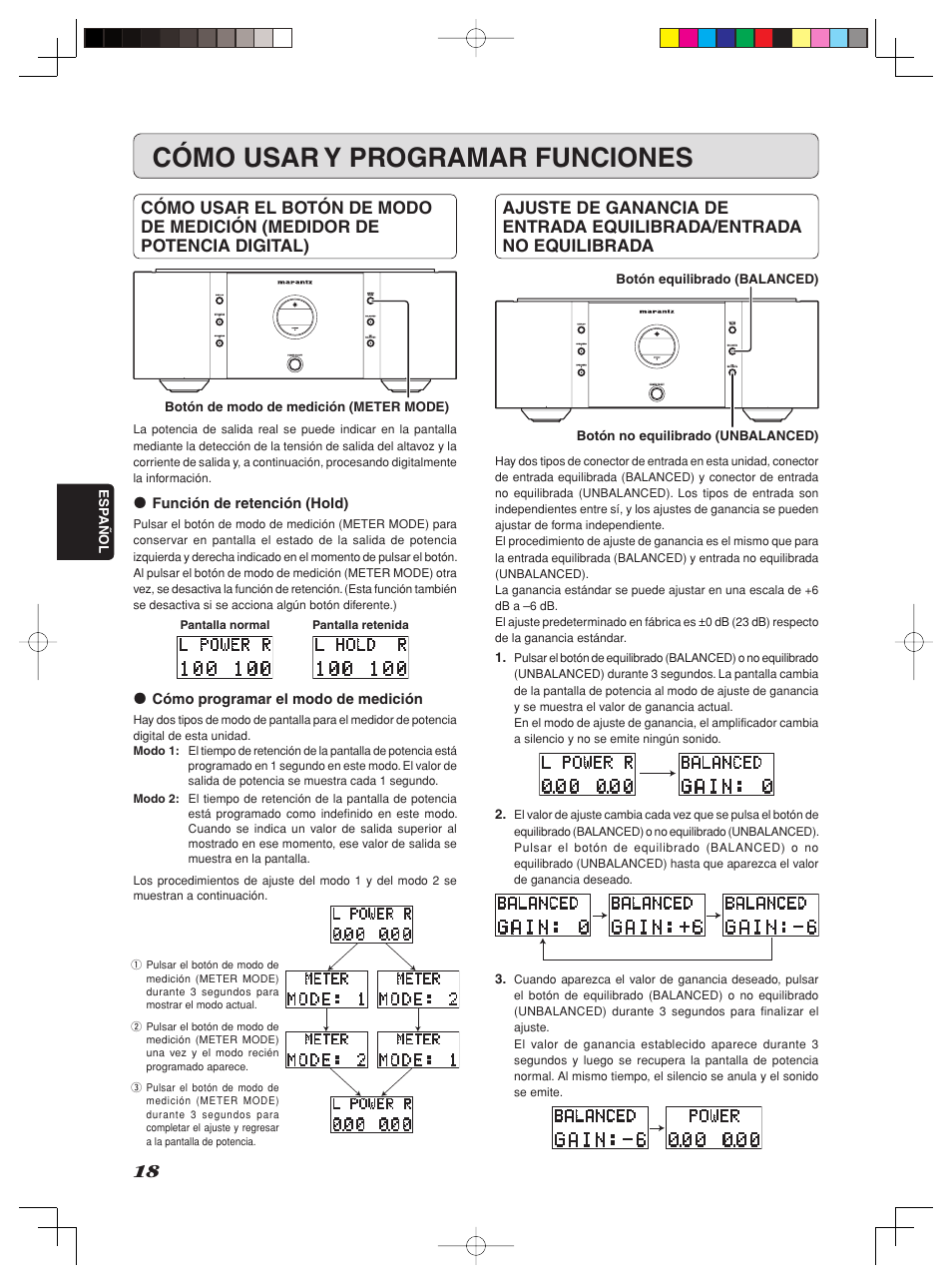 Cómo usar y programar funciones | Marantz SM-11S1 User Manual | Page 24 / 31