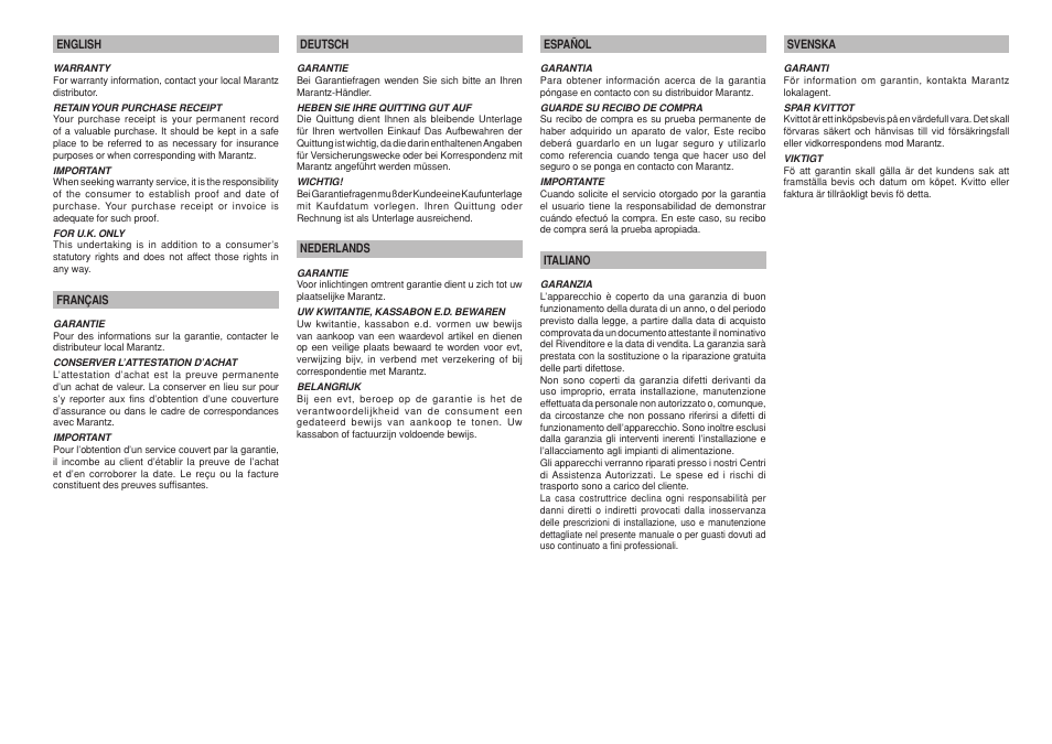 Marantz SR4021 User Manual | Page 2 / 23