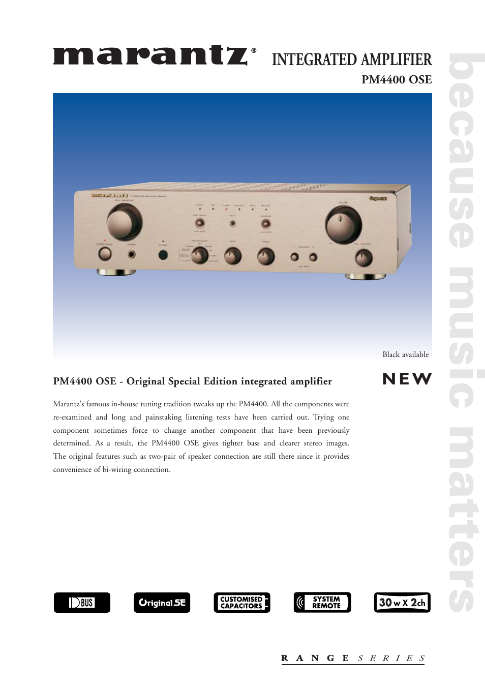 Marantz PM4400 OSE User Manual | 4 pages