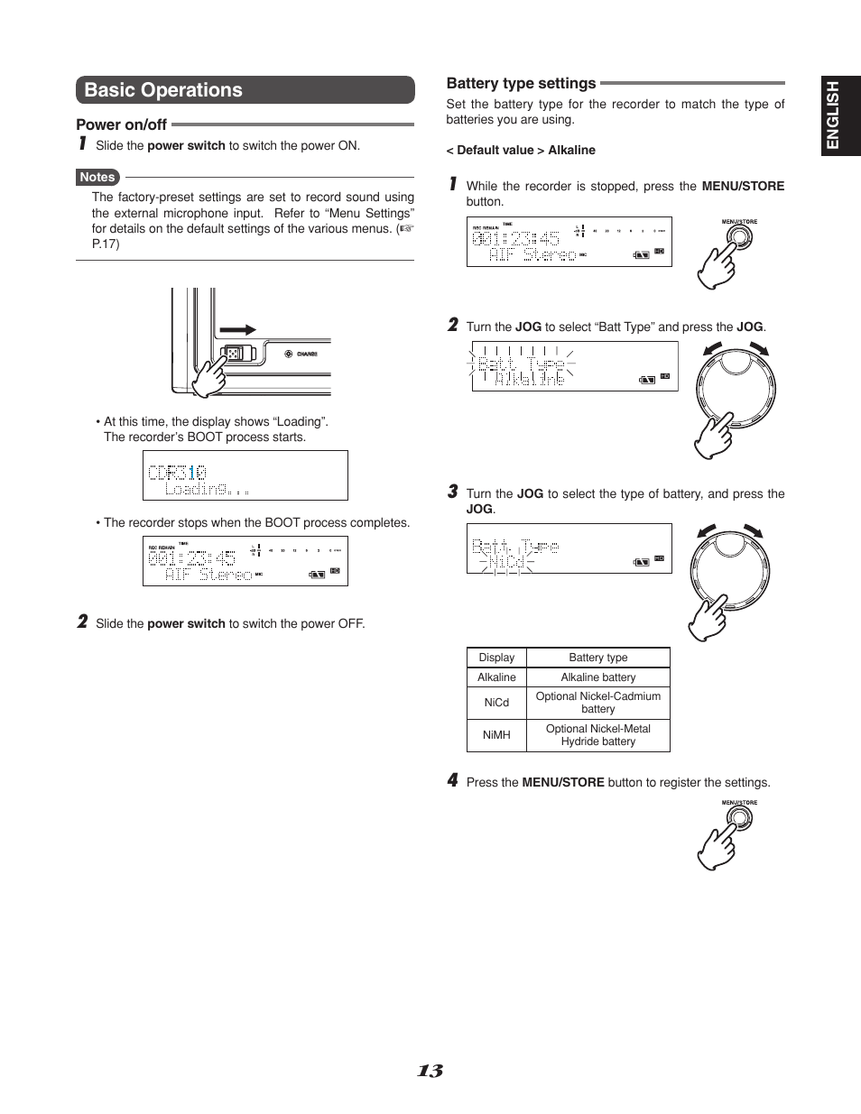 Basic operations | Marantz CDR310 User Manual | Page 21 / 59