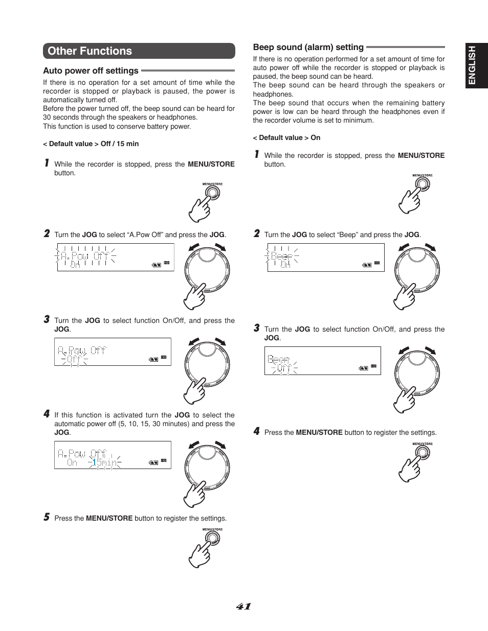 Other functions | Marantz CDR310 User Manual | Page 49 / 59