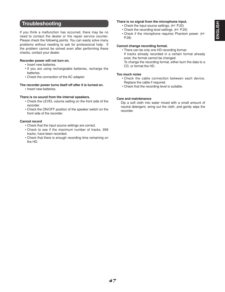Troubleshooting | Marantz CDR310 User Manual | Page 55 / 59