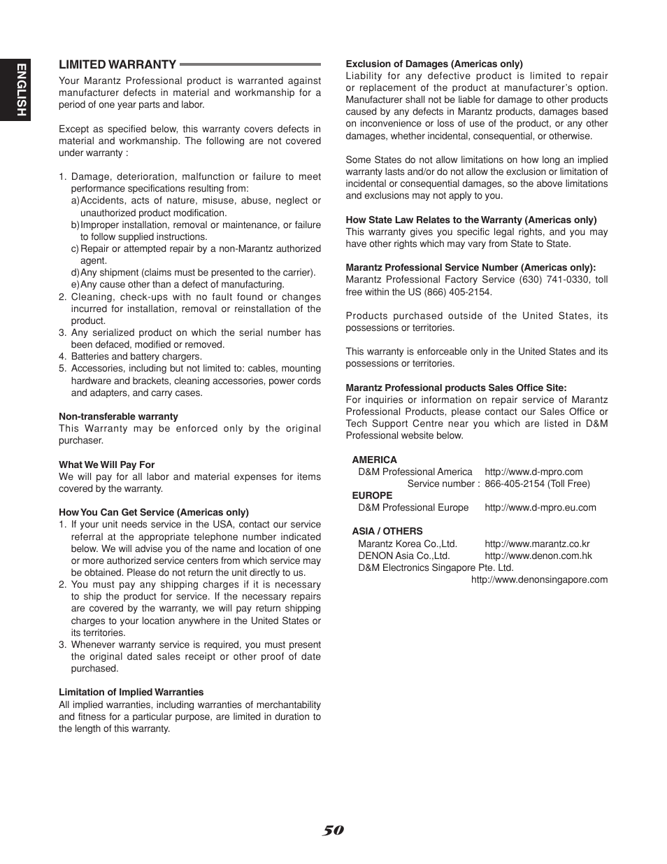 Marantz CDR310 User Manual | Page 58 / 59