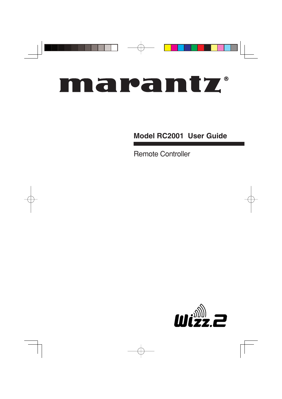 Marantz RC2001 User Manual | 22 pages