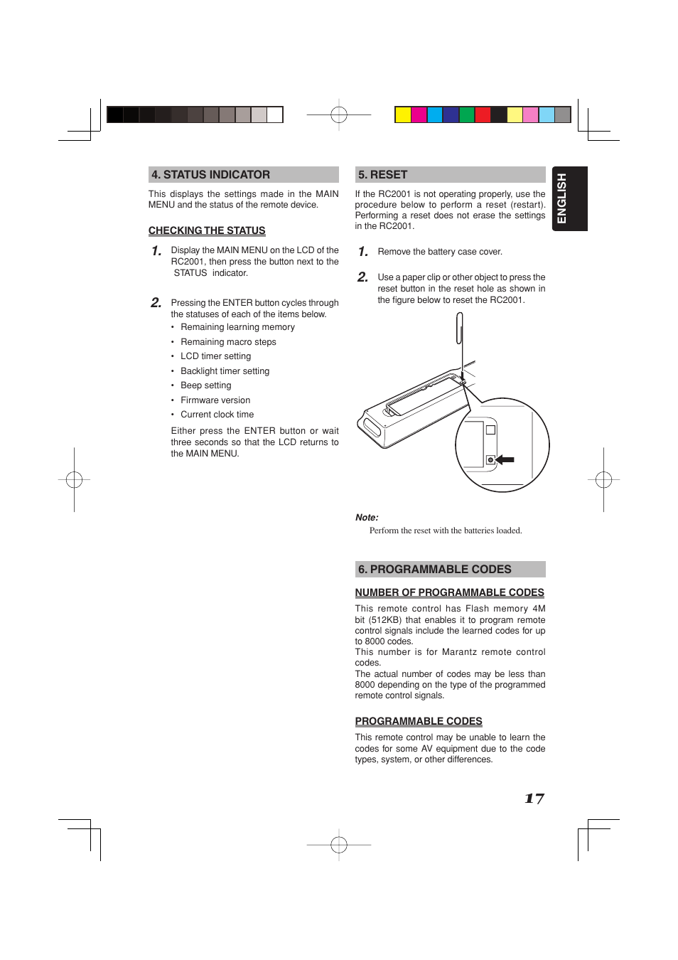 Marantz RC2001 User Manual | Page 19 / 22