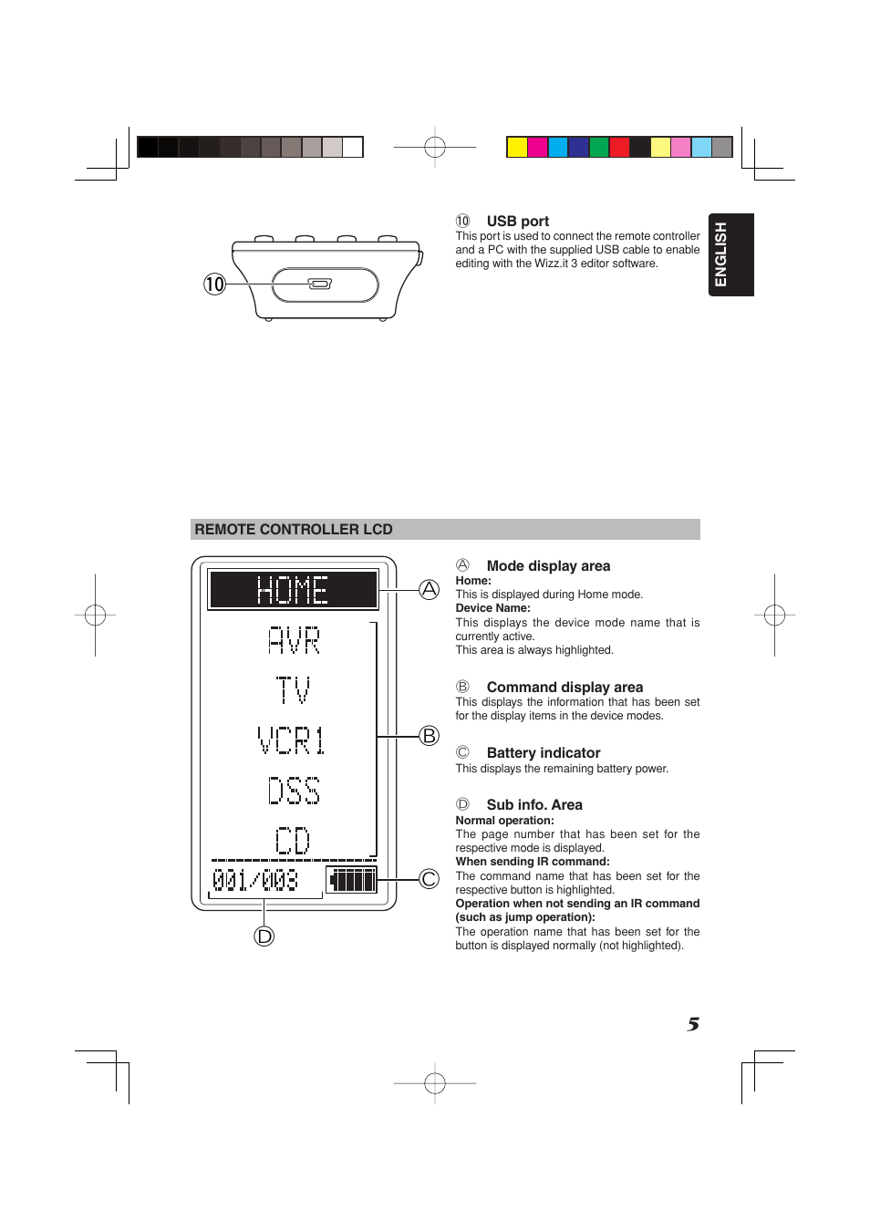 Ab c d !0 | Marantz RC2001 User Manual | Page 7 / 22