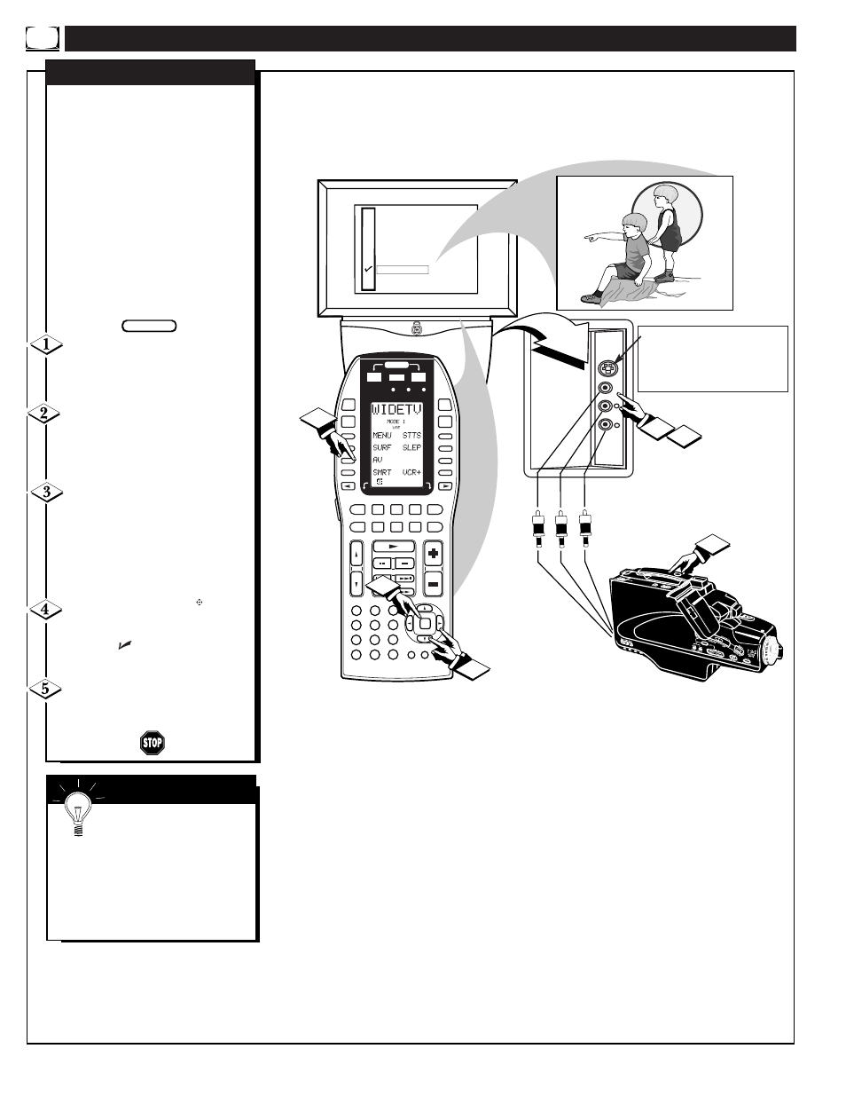 Sing the, Udio, Ideo | Nput, Acks, Continued, Vol menu ch status/exit, Mart | Marantz PV5580/PV6080 User Manual | Page 34 / 53