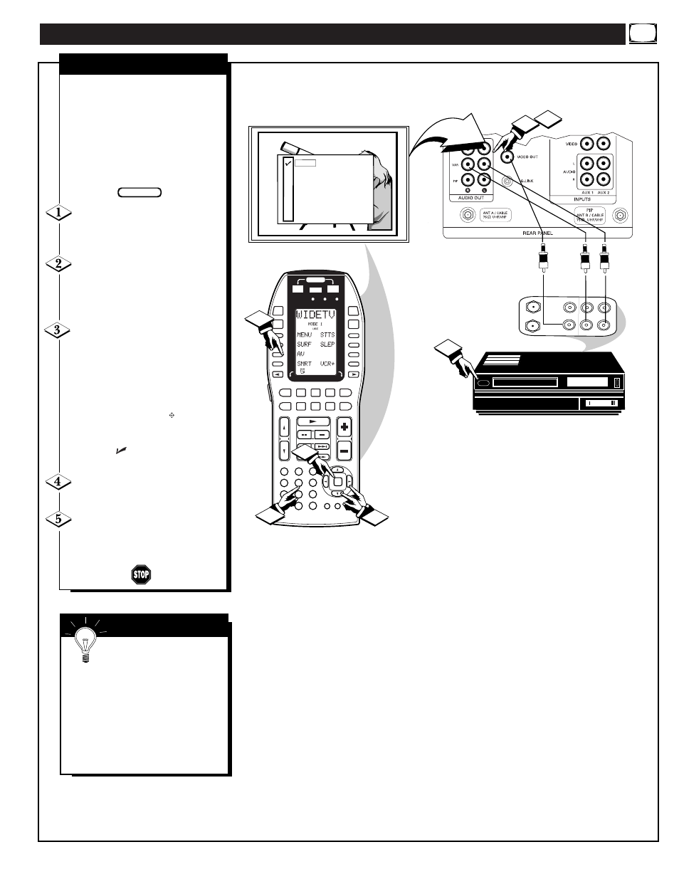 Sing the, Udio, Ideo | Utput, Acks, Continued, Audio/video outputs, Mart | Marantz PV5580/PV6080 User Manual | Page 37 / 53