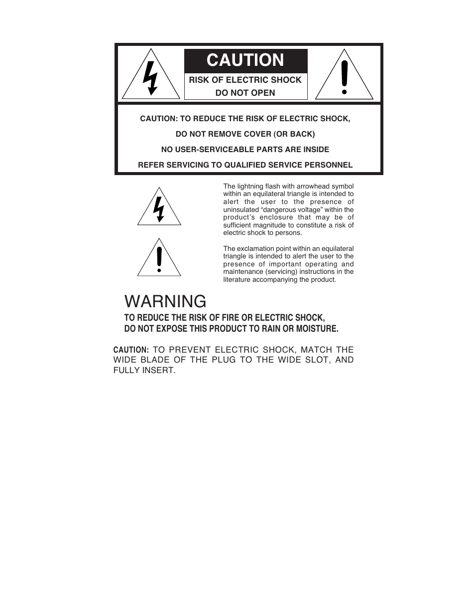 Caution, Warning | Marantz MA-9S1 User Manual | Page 2 / 20
