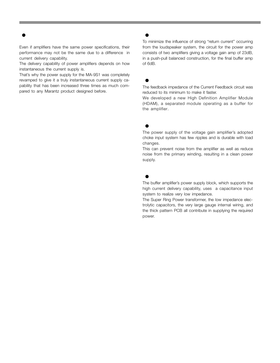 Features, Main features of this product | Marantz MA-9S1 User Manual | Page 6 / 20