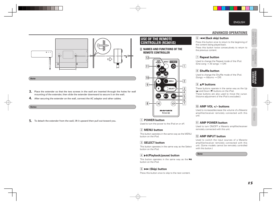 Marantz IS301 User Manual | Page 21 / 26