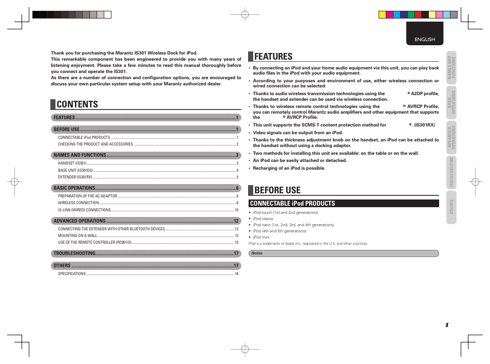 Marantz IS301 User Manual | Page 7 / 26