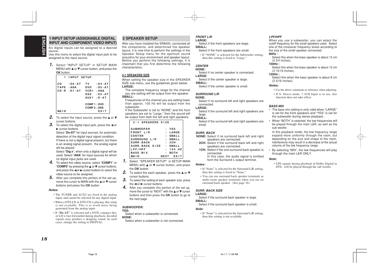 Marantz SR8400 User Manual | Page 21 / 52