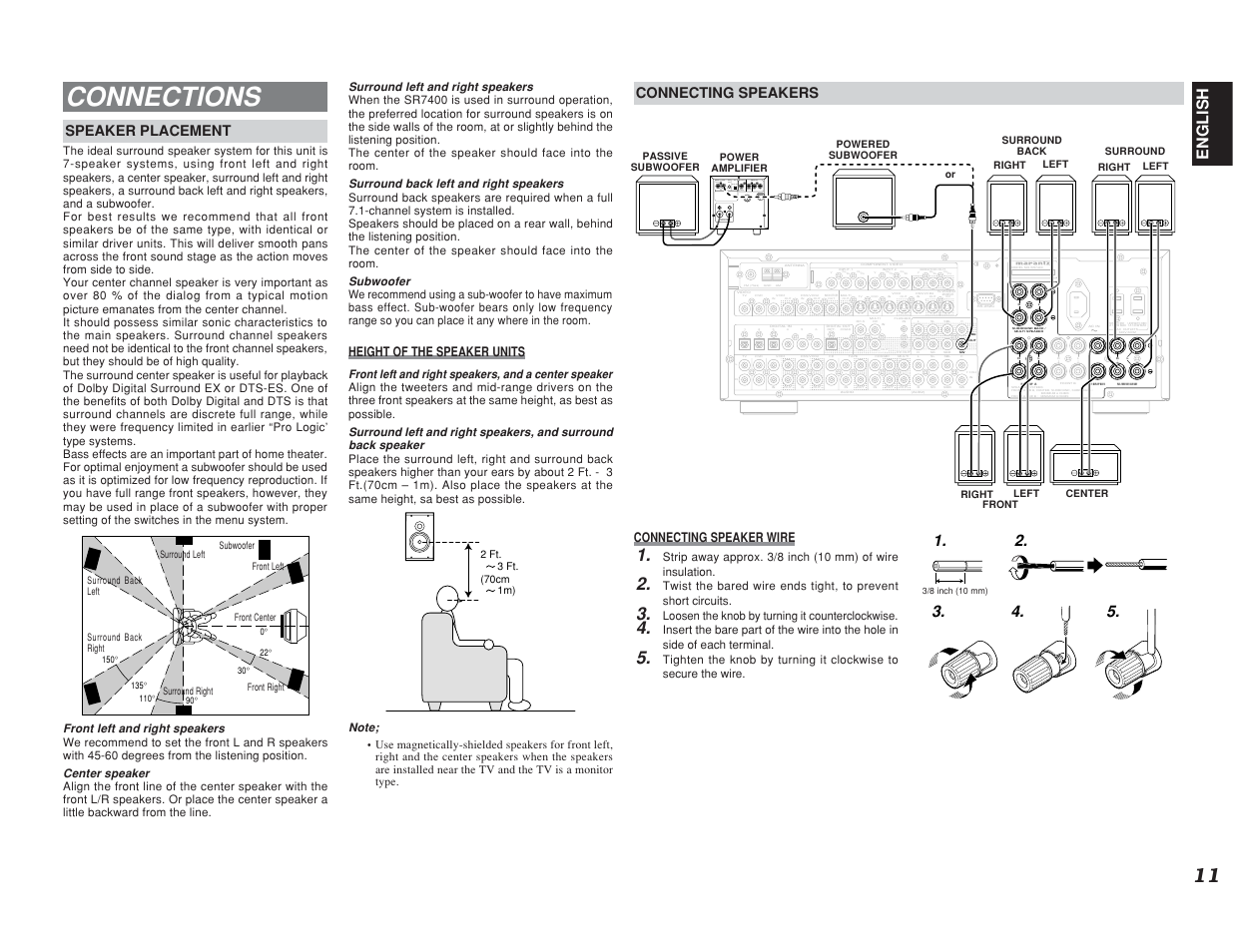 Connections | Marantz SR7400 User Manual | Page 14 / 52