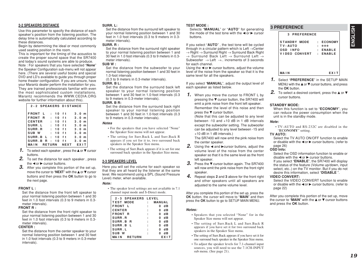 English | Marantz SR7400 User Manual | Page 22 / 52