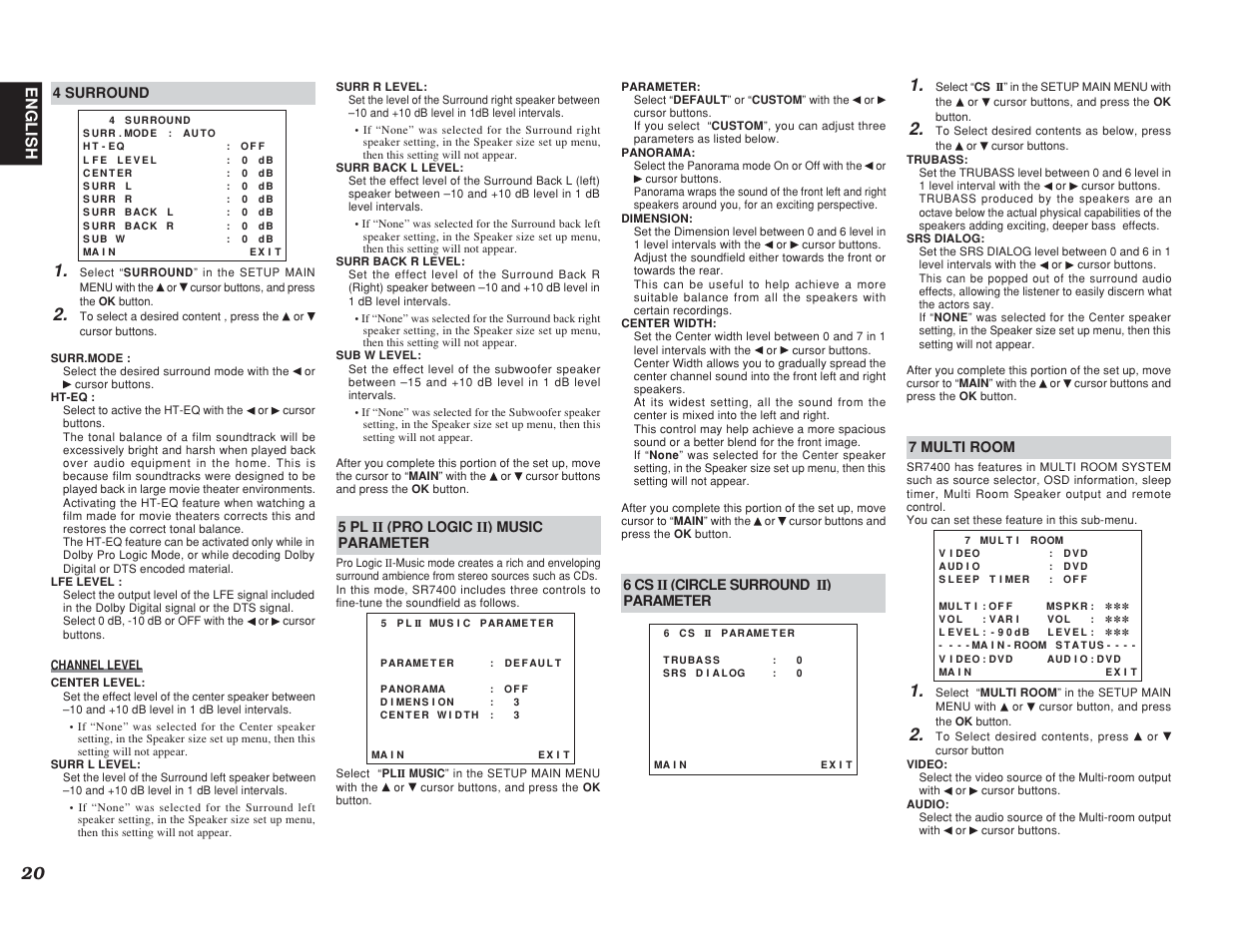 English | Marantz SR7400 User Manual | Page 23 / 52