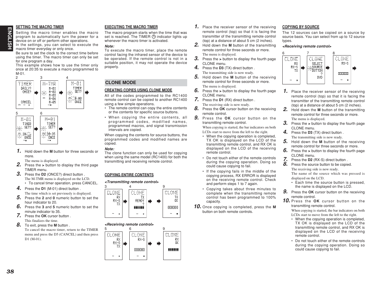 Learn macro, Learn | Marantz SR7400 User Manual | Page 41 / 52