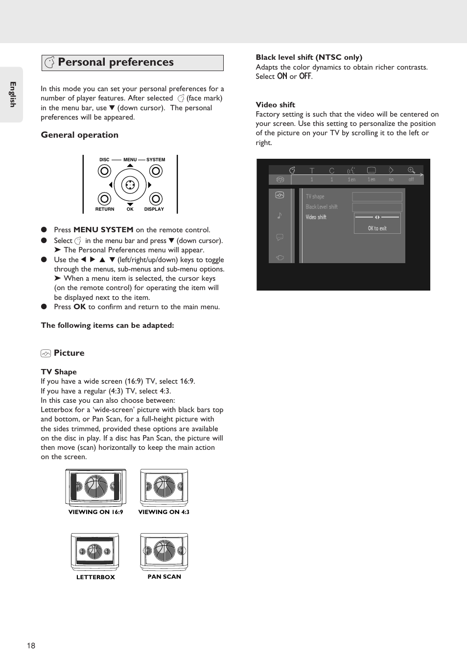 V personal preferences | Marantz SA-12S1 User Manual | Page 22 / 40