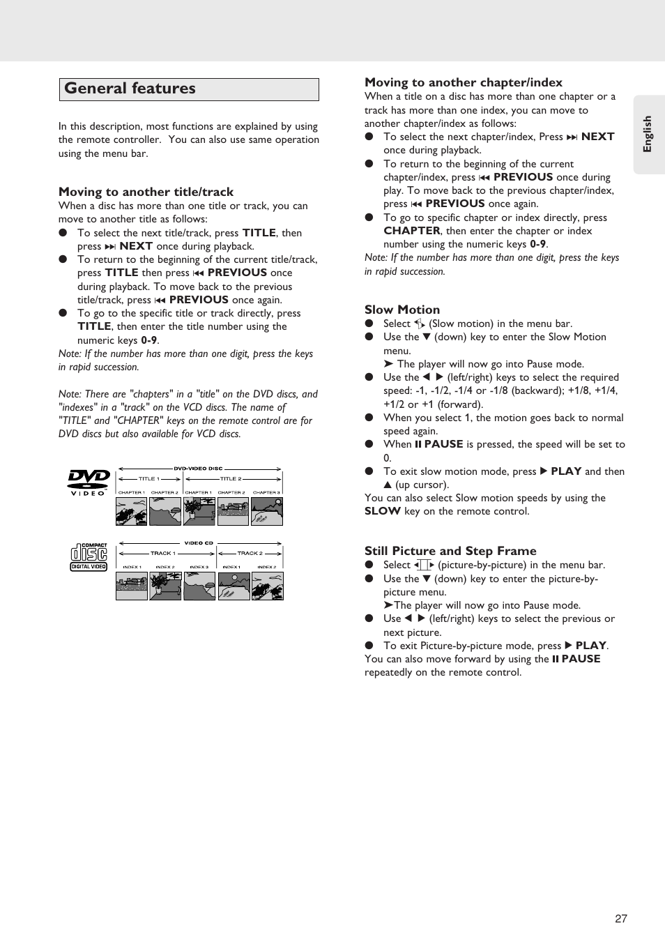 General features | Marantz SA-12S1 User Manual | Page 31 / 40