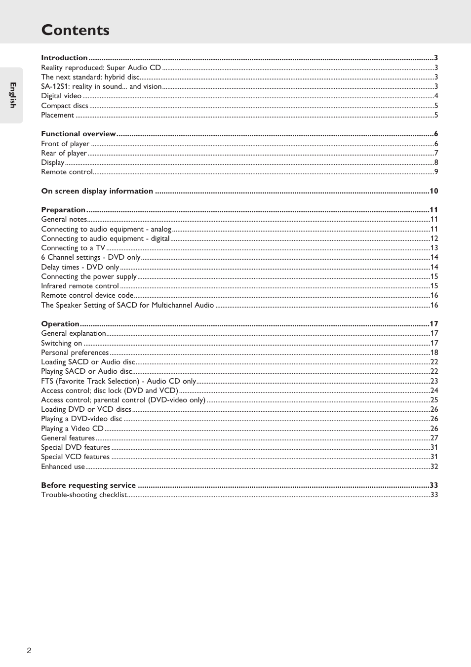 Marantz SA-12S1 User Manual | Page 6 / 40