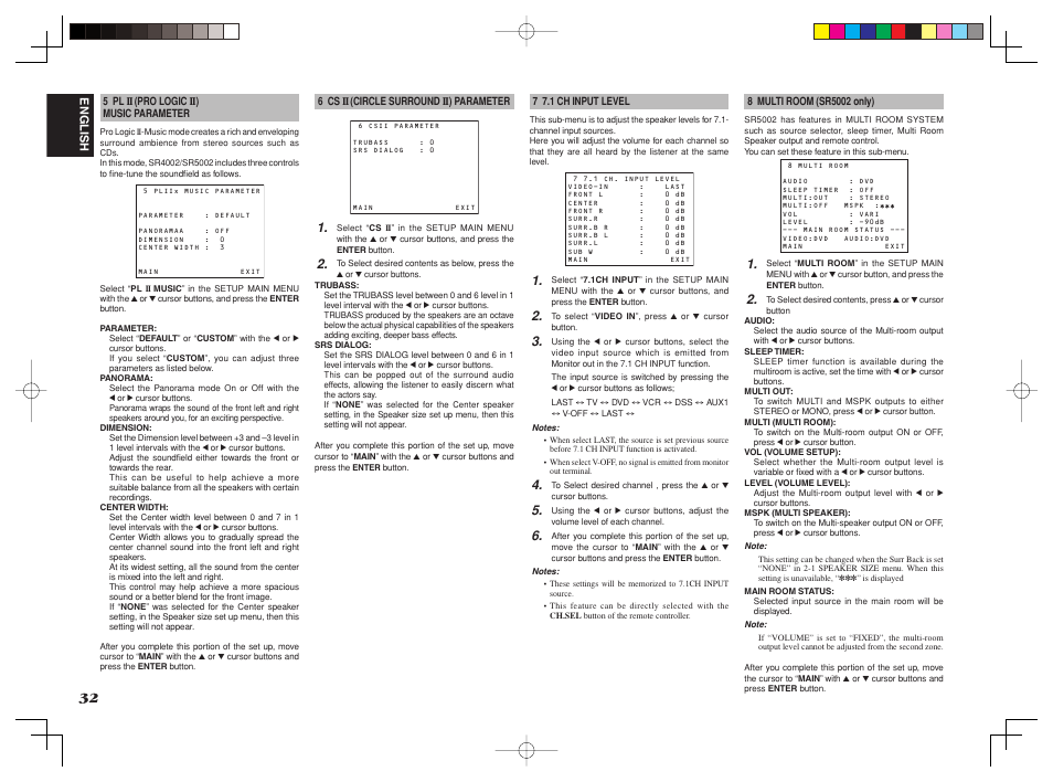 Marantz SR4002/SR5002 User Manual | Page 35 / 60