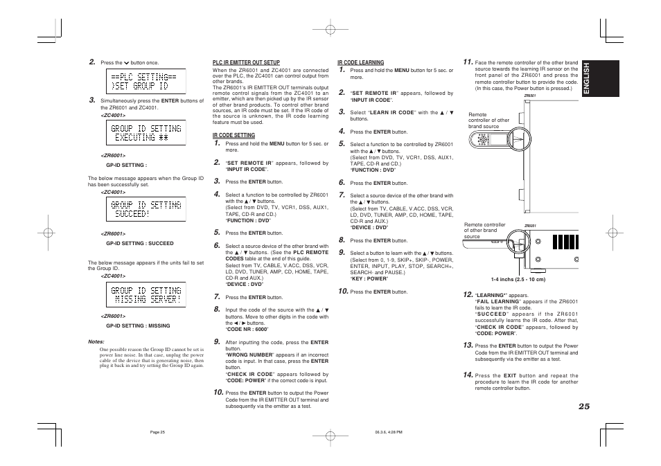 Hm ex s vol ch ok | Marantz ZR6001 User Manual | Page 28 / 56