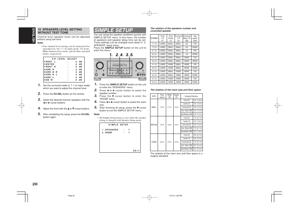 Simple setup, Surround | Marantz ZR6001 User Manual | Page 29 / 56