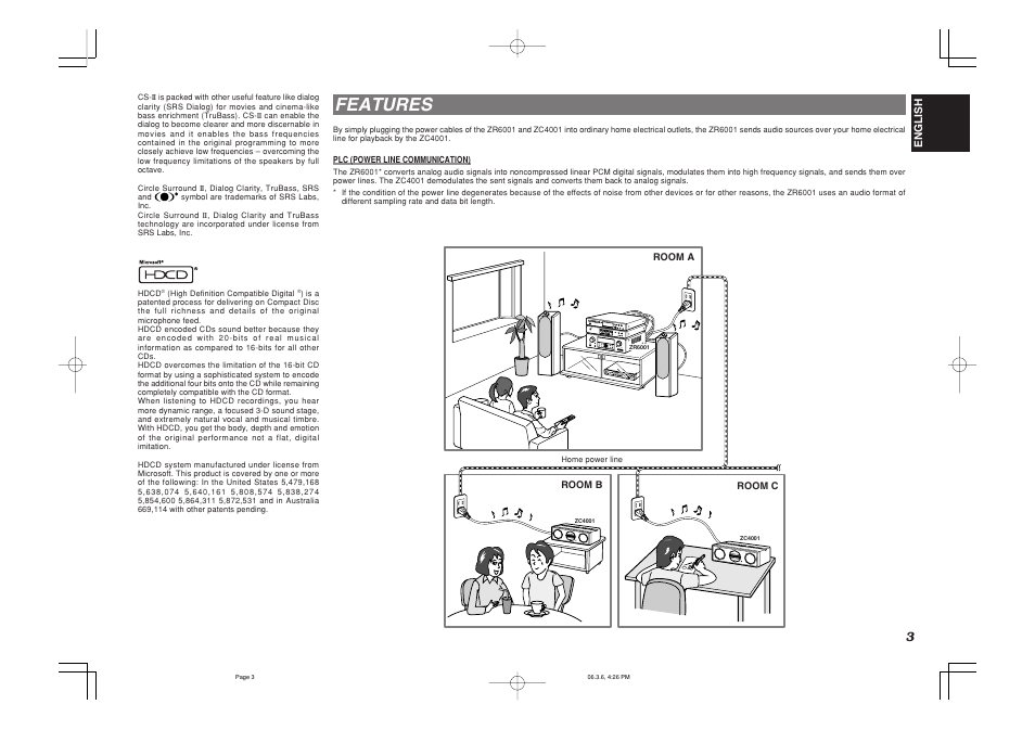 Features | Marantz ZR6001 User Manual | Page 6 / 56