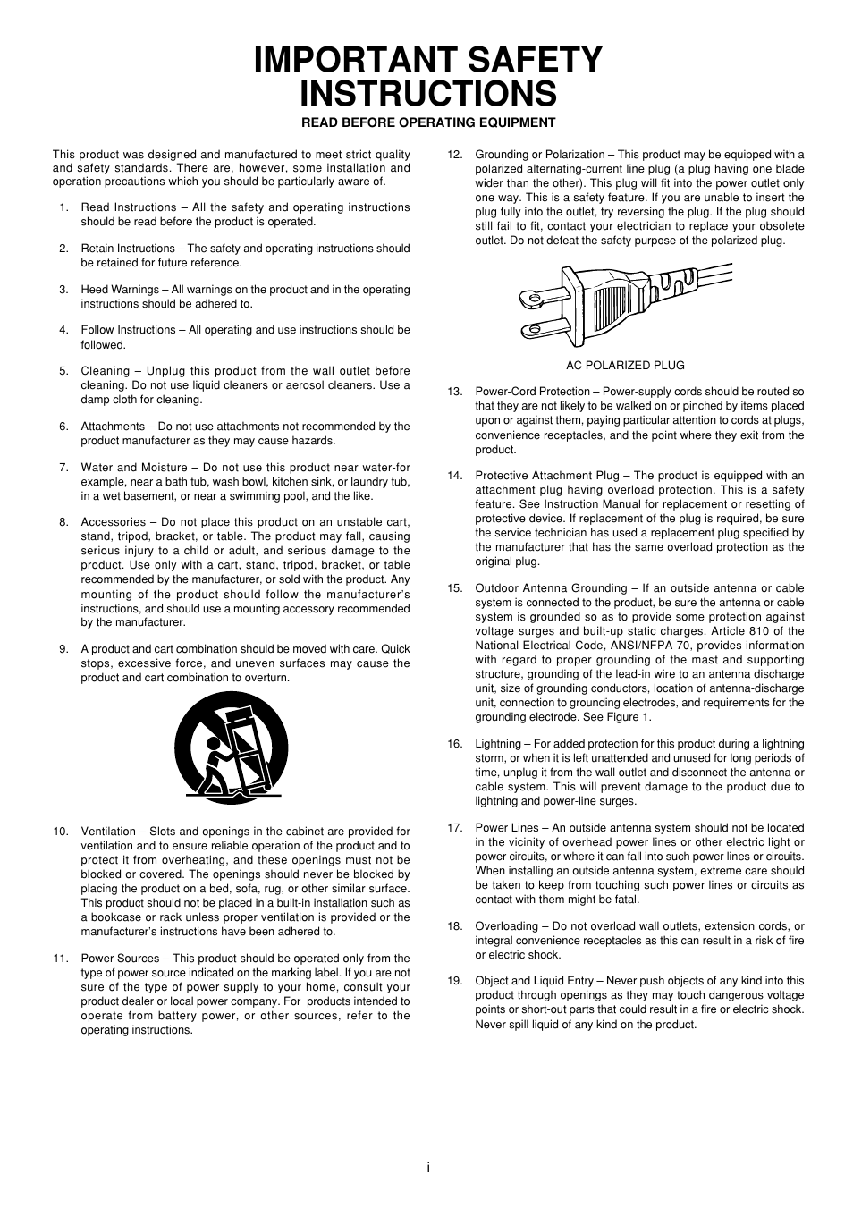 Important safety instructions | Marantz SR6300 User Manual | Page 3 / 43