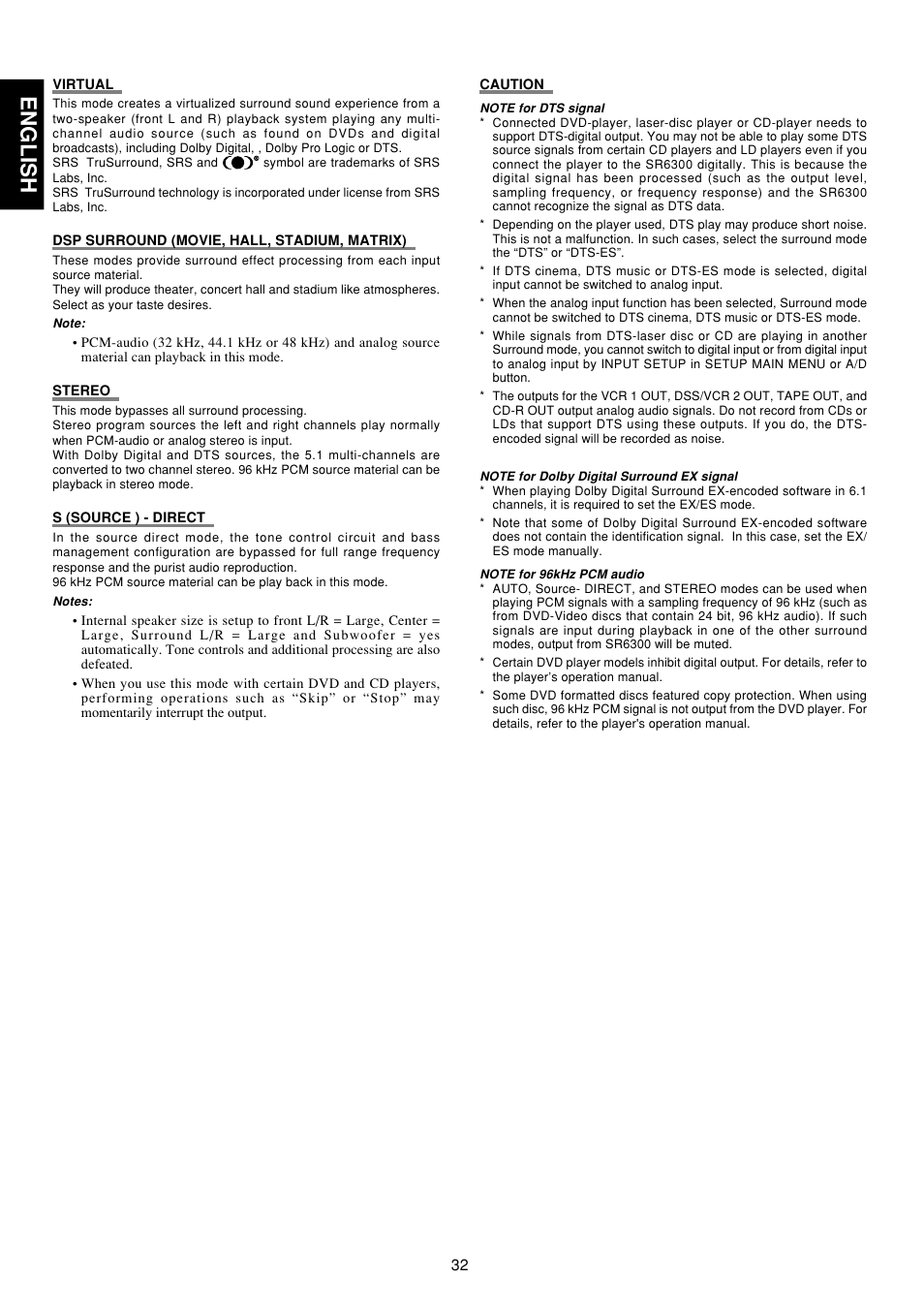 English | Marantz SR6300 User Manual | Page 37 / 43