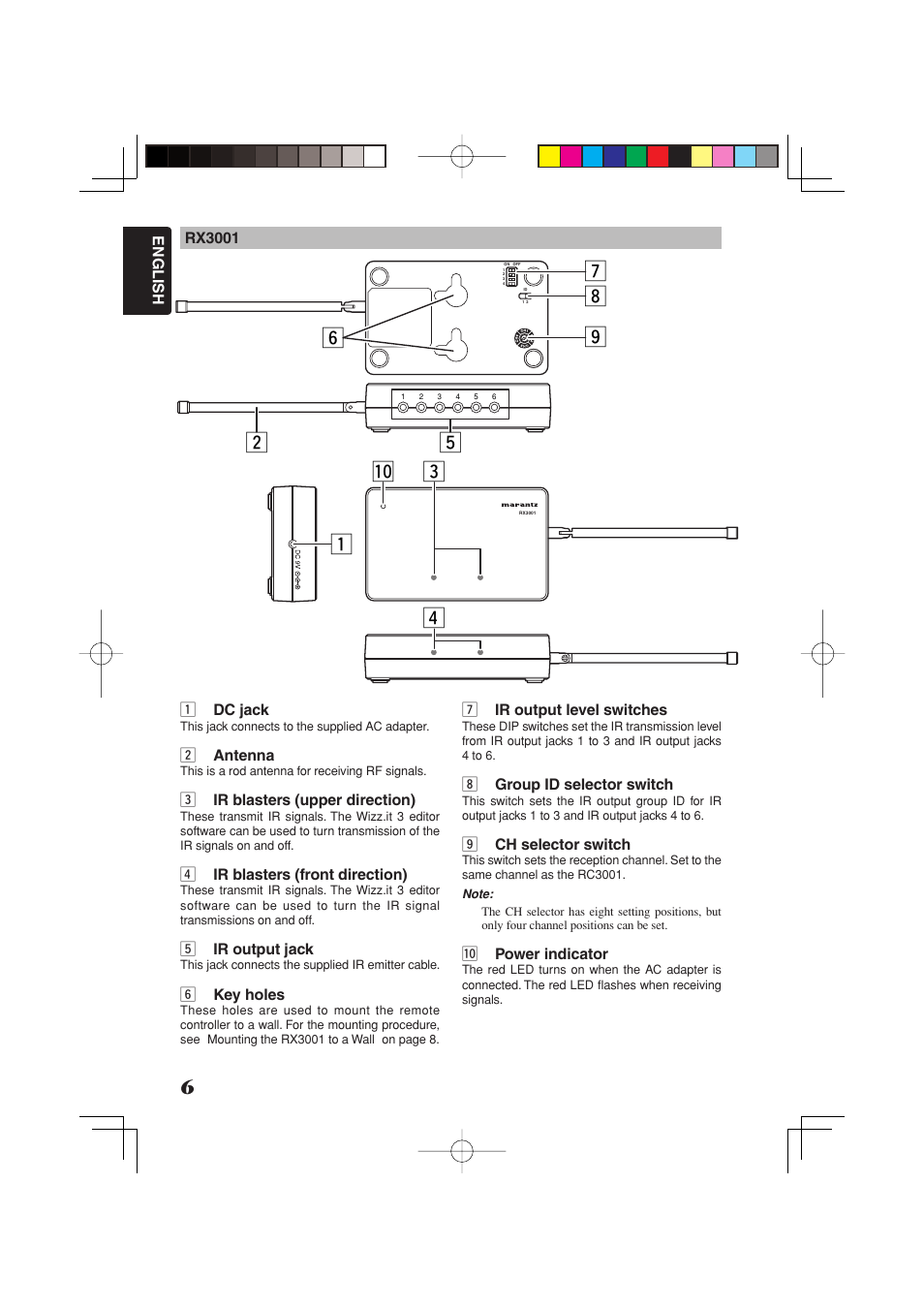 Vc ⁄0 z , . m x b | Marantz RC3001 User Manual | Page 11 / 34