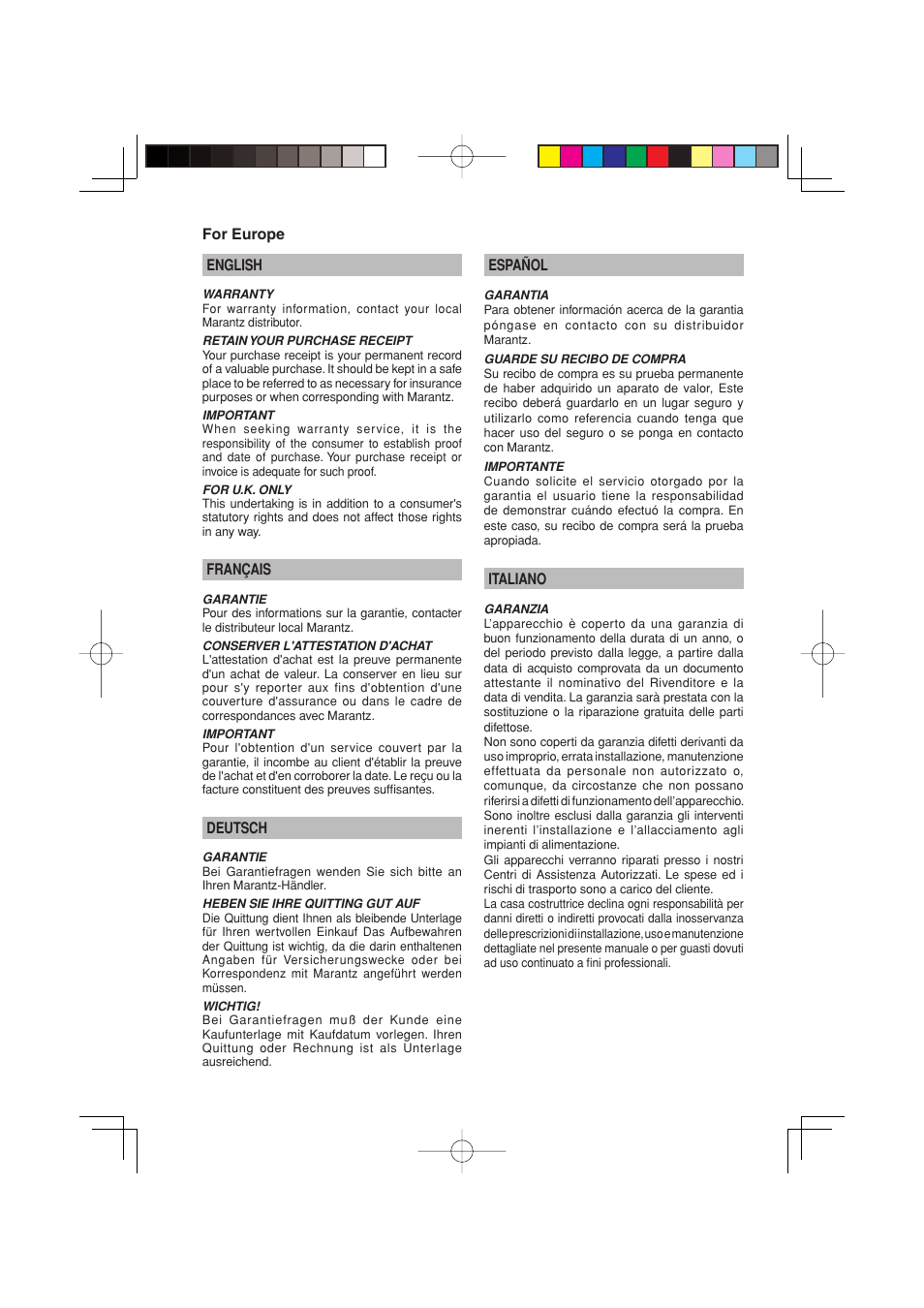 Marantz RC3001 User Manual | Page 3 / 34