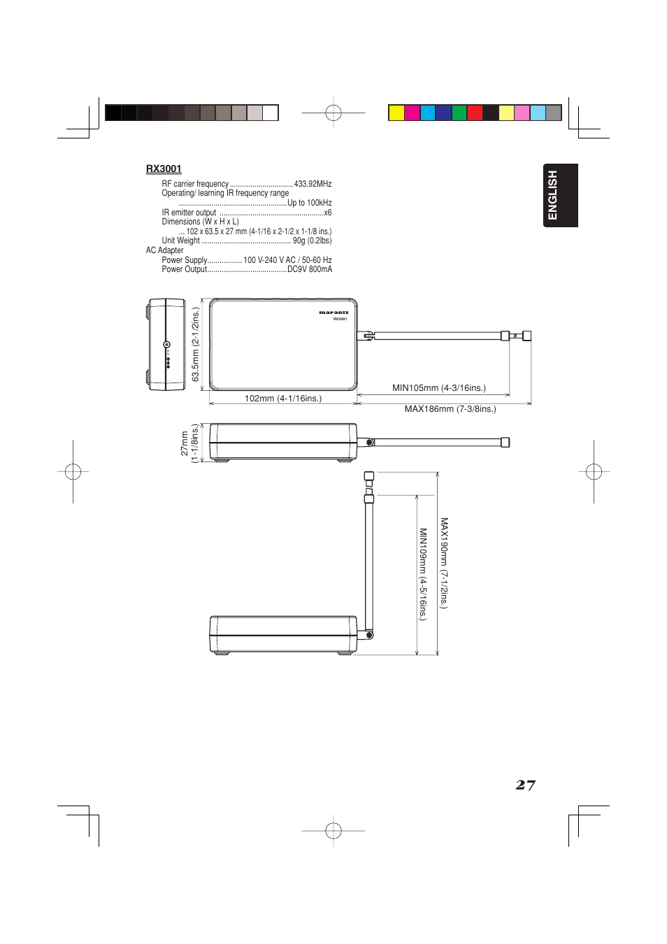 English | Marantz RC3001 User Manual | Page 32 / 34