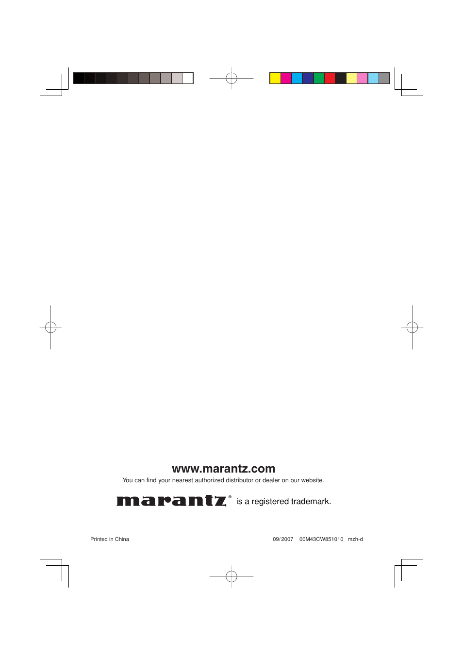 Marantz RC3001 User Manual | Page 34 / 34