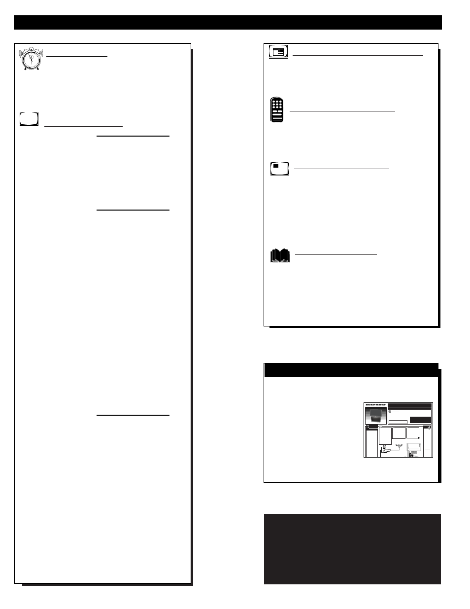 Able of, Ontents, Getting started | On-screen features, Monitor (hd) control operation, Remote control operation, Picture-in-picture (pip), General information, Up and, Uick | Marantz PV6080 User Manual | Page 4 / 53