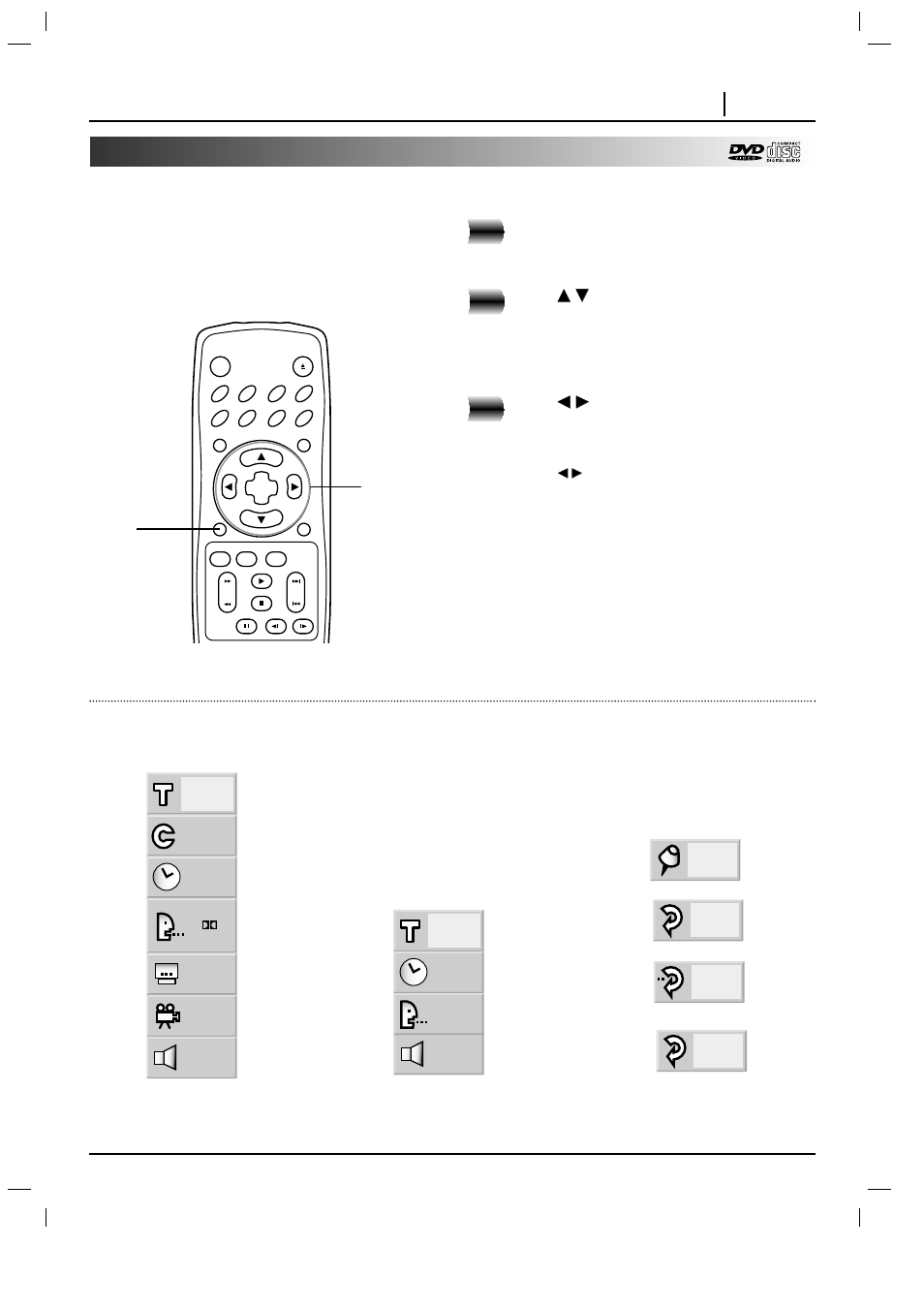 General information about gui menu icons, Common procedures, Operation using gui menu icons page 21 | Press osd during playback, Press | Marantz DV3100 User Manual | Page 21 / 41