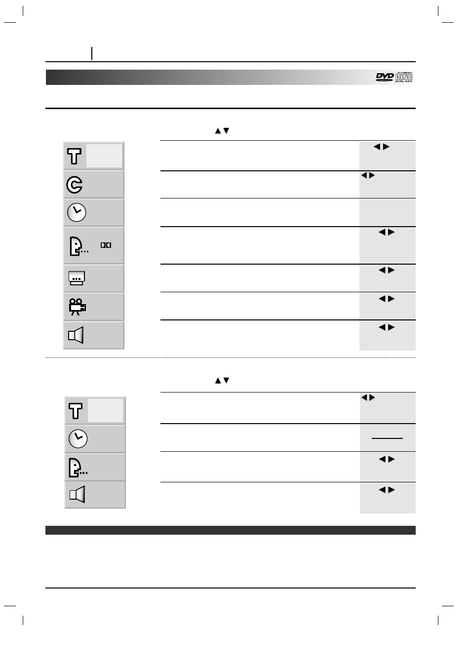 Detailed description of each gui menu icon | Marantz DV3100 User Manual | Page 22 / 41