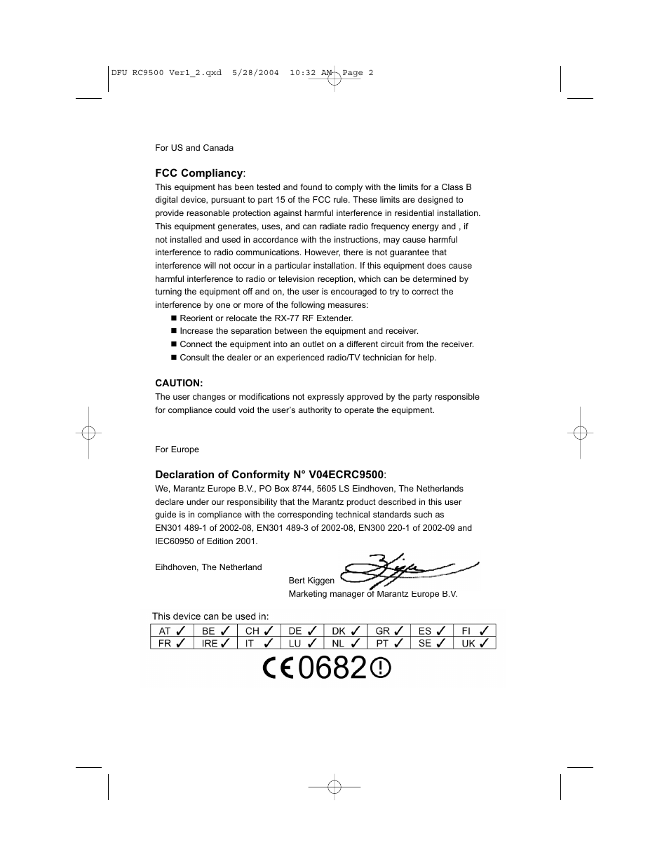 Marantz RC9500 User Manual | Page 2 / 78