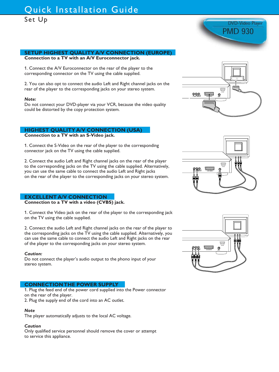 Marantz PMD930 User Manual | Page 3 / 4