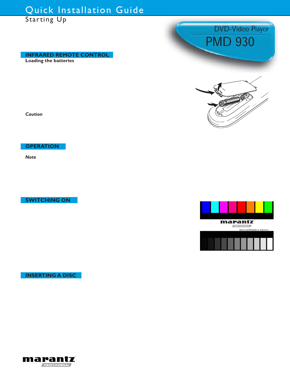 Marantz PMD930 User Manual | Page 4 / 4