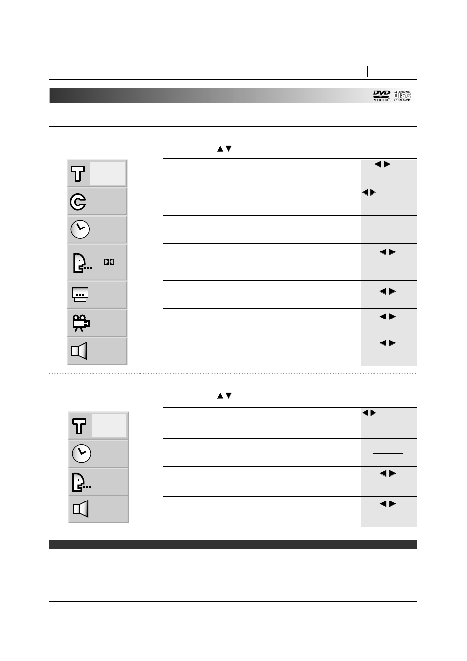 Detailed description of each gui menu icon | Marantz DV4200 User Manual | Page 23 / 45