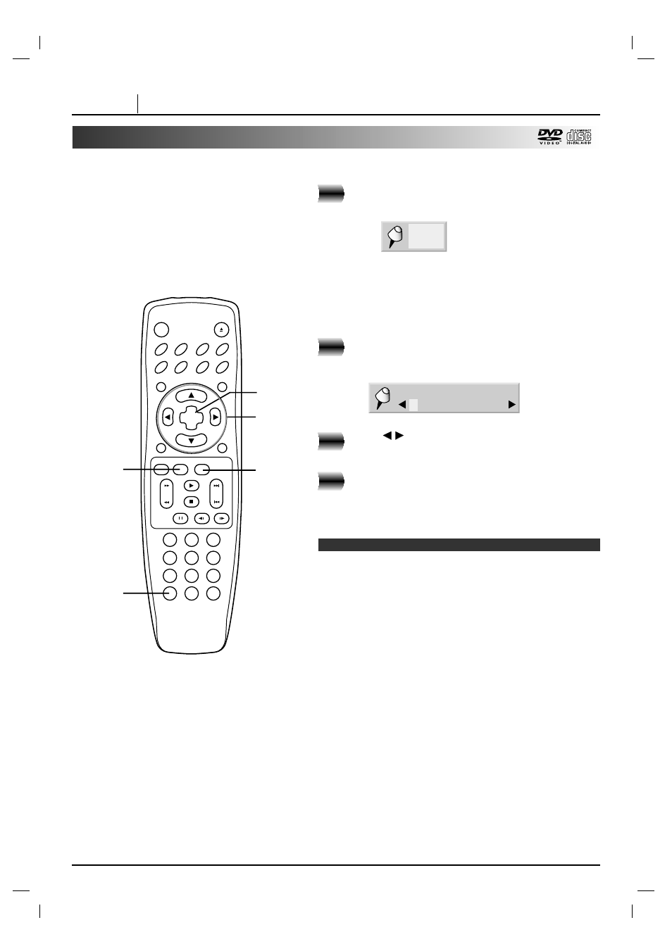 Recalling/clearing a marker, Page 28 advanced operation, Press search during playback | Press | Marantz DV4200 User Manual | Page 28 / 45