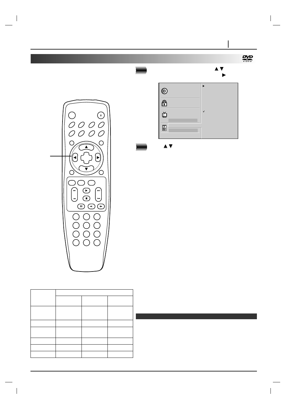 Selecting digital audio output, Initial settings page 39, At the setup screen, press | Press, Digital audio output dolby digital/pcm, Stream/pcm, Sampling frequency | Marantz DV4200 User Manual | Page 39 / 45