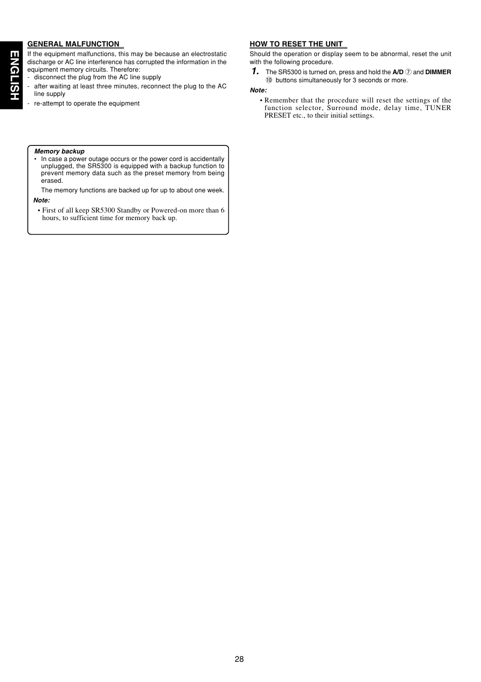 English | Marantz SR5300 User Manual | Page 34 / 40