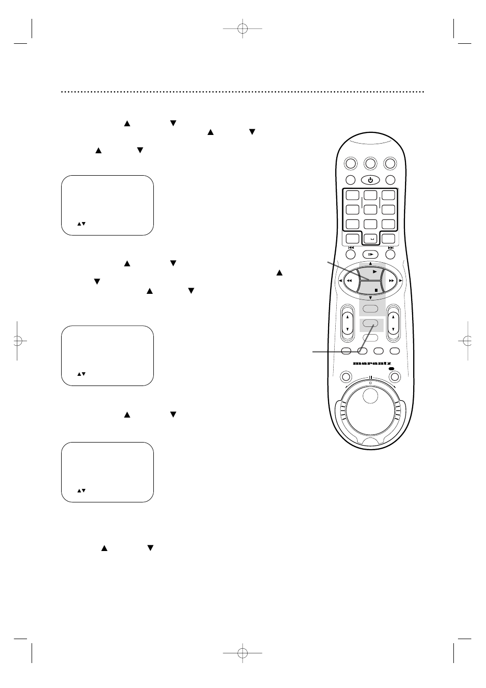 Setting the clock (cont’d) 15, Press the menu button | Marantz MV5100 User Manual | Page 15 / 82