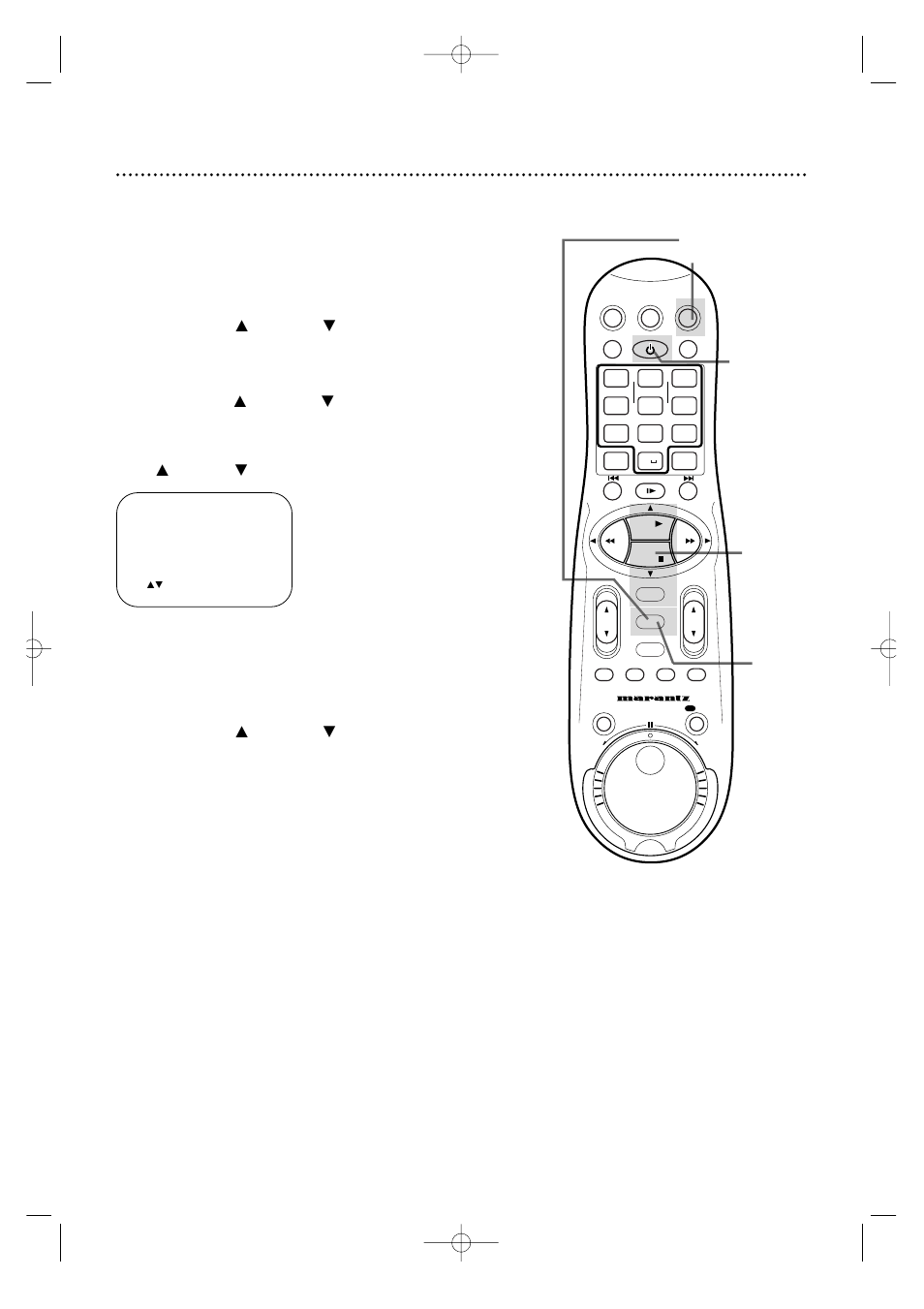 Setting the clock (cont’d) 17, Manual pbs channel selection | Marantz MV5100 User Manual | Page 17 / 82