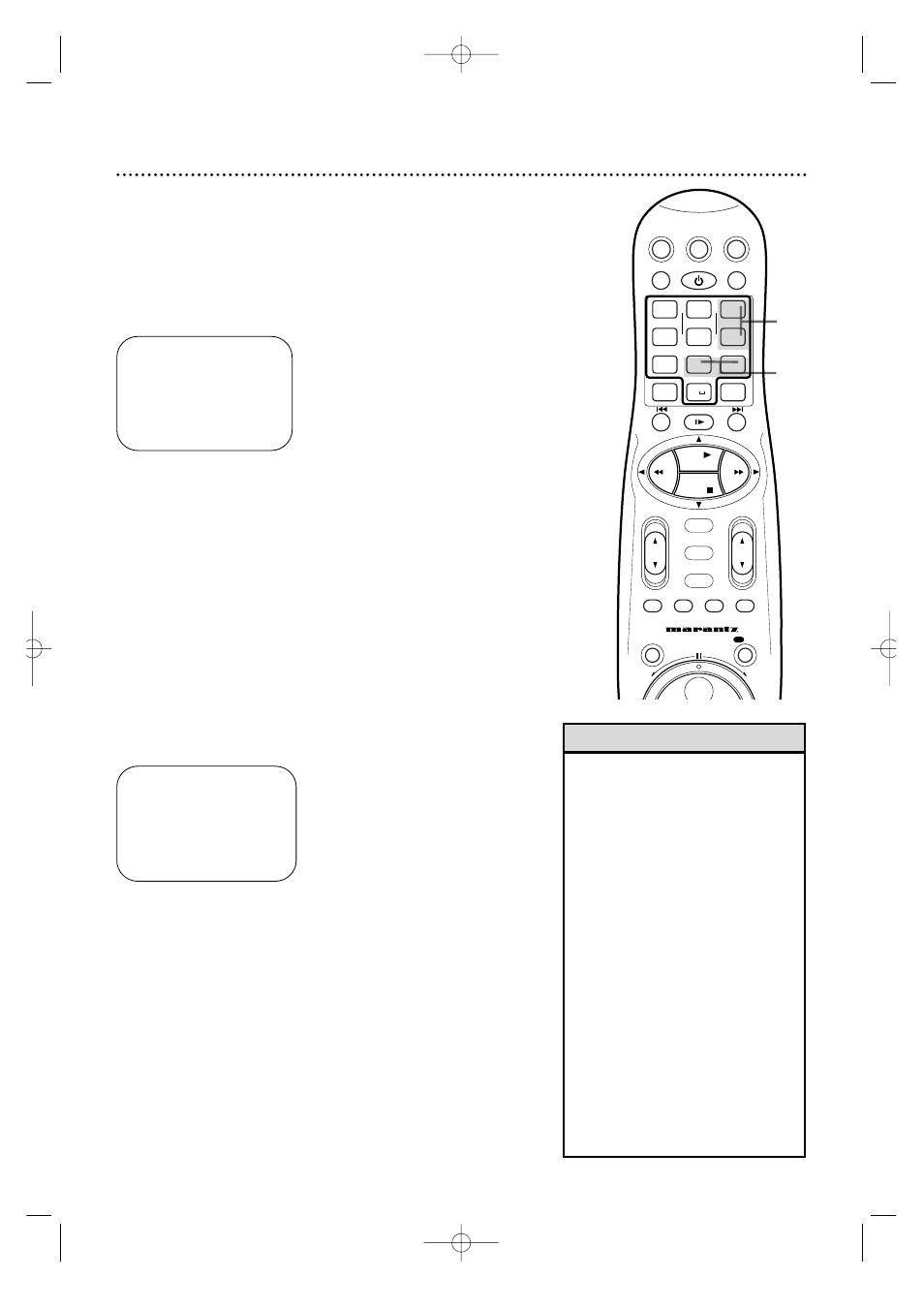 42 quick programming (cont’d), Helpful hints | Marantz MV5100 User Manual | Page 42 / 82