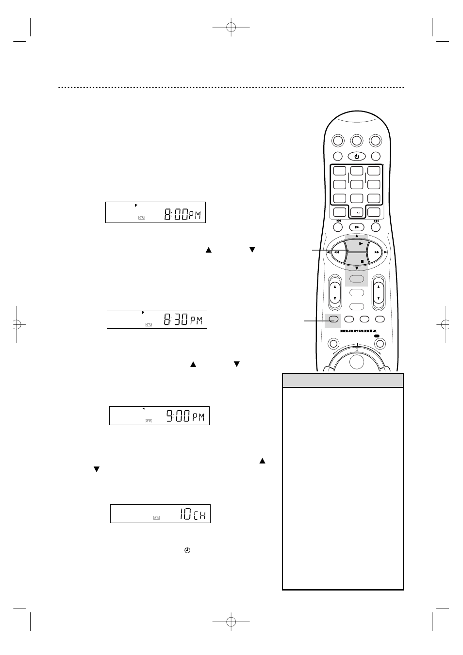 44 turbo timer, Helpful hints | Marantz MV5100 User Manual | Page 44 / 82