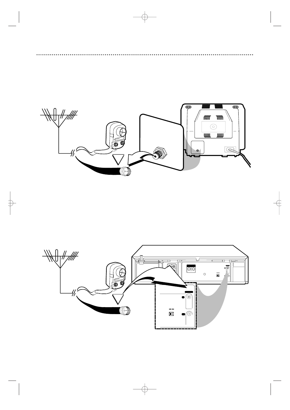 6 hookups without a cable box, Disconnect the antenna or cable from your tv, 75 ω ant / cable | Marantz MV5100 User Manual | Page 6 / 82